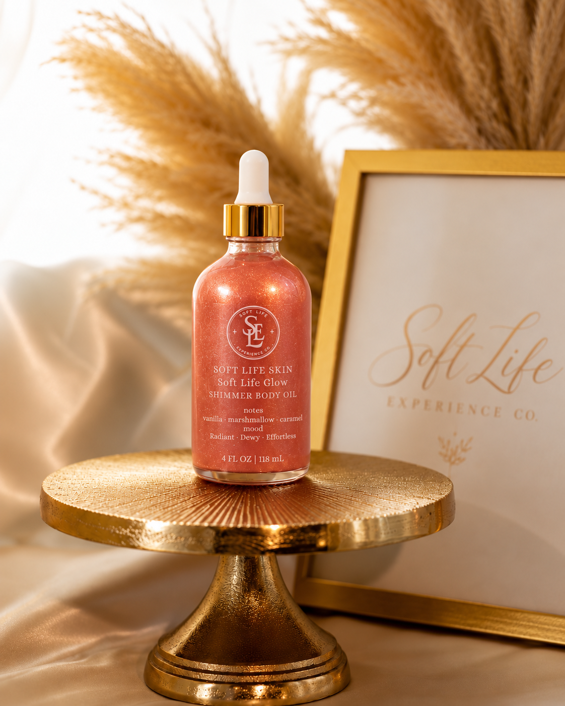 Soft Life Glow Shimmer Body Oil Moisturizer